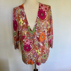Talbots Floral light sweater